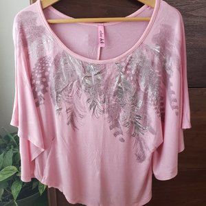 Retro Doll Butterfly Sleeve Shirt